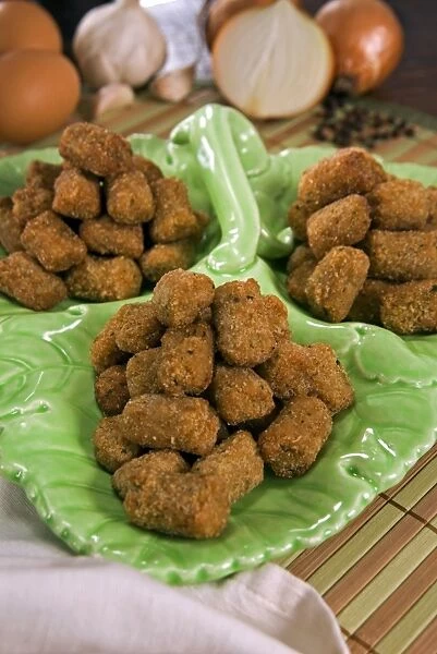 Brazilian almondegas (fried meat balls), Brazil, South America