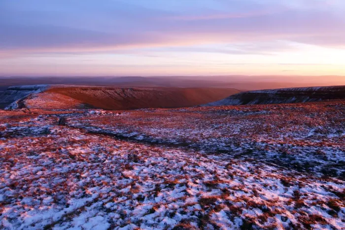 Framed Print : Brecon Beacons in winter, Brecon Beacons National Park, South Wales, United Kingdom