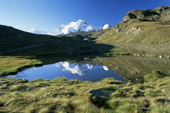 Framed Print : The Breithorn reflected in lake Framed Print : The Breithorn reflected in lake