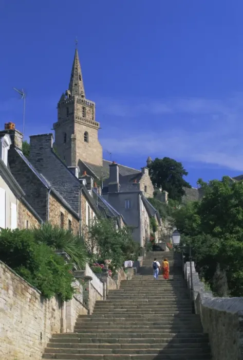 Framed Print : The Brelevenez church and steps, Lannion, Cotes d Armor, Brittany, France, Europe Framed Print : The Brelevenez church and steps, Lannion, Cotes d Armor, Brittany, France, Europe