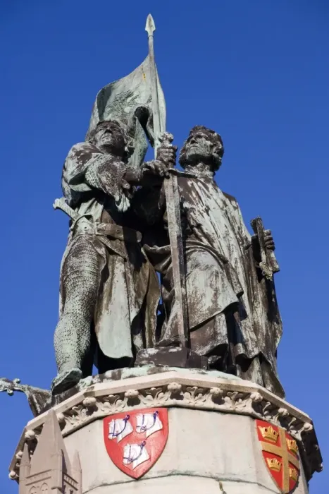 Framed Print : Breydal and Coninck monument, Markt, Bruges, Belgium, Europe Framed Print : Breydal and Coninck monument, Markt, Bruges, Belgium, Europe