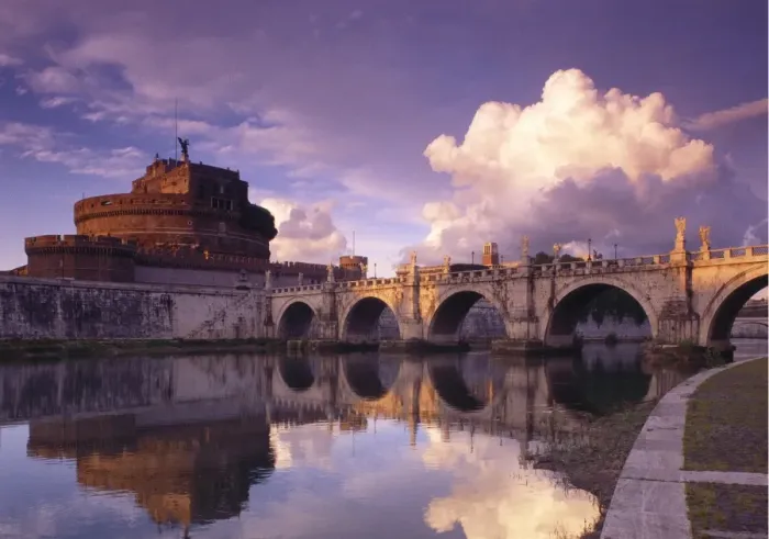 Framed Print : Bridge of Angels and Castello San Angelo, Rome, Italy Framed Print : Bridge of Angels and Castello San Angelo, Rome, Italy