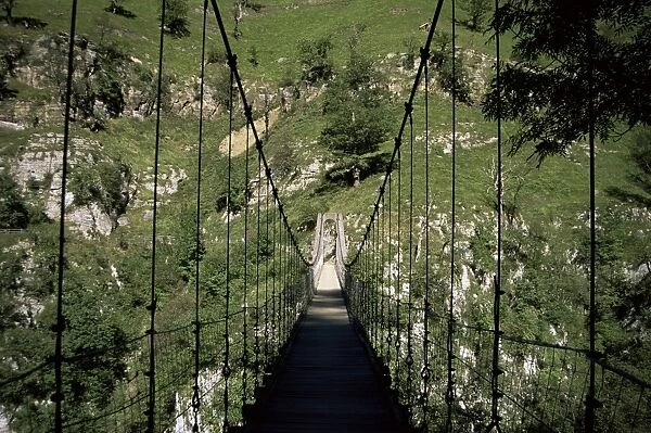 Bridge near Larrau, Holzarte, Pays Basque, Pyrenees, Aquitaine, France, Europe