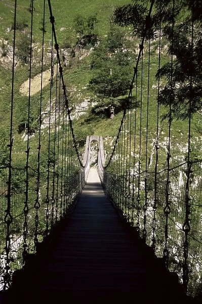 Bridge near Larrau, Holzarte, Pays Basque, Pyrenees, Aquitaine, France, Europe