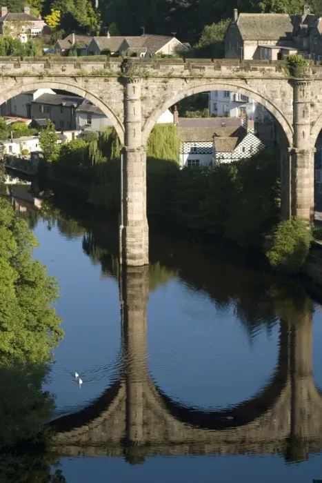 Framed Print : Bridge over River Nidd at Knaresborough, Yorkshire, England, United Kingdom, Europe Framed Print : Bridge over River Nidd at Knaresborough, Yorkshire, England, United Kingdom, Europe