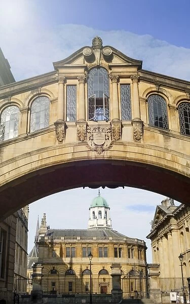The Bridge of Sighs (Hertford Bridge) and the Sheldonian Theatre, Oxford University