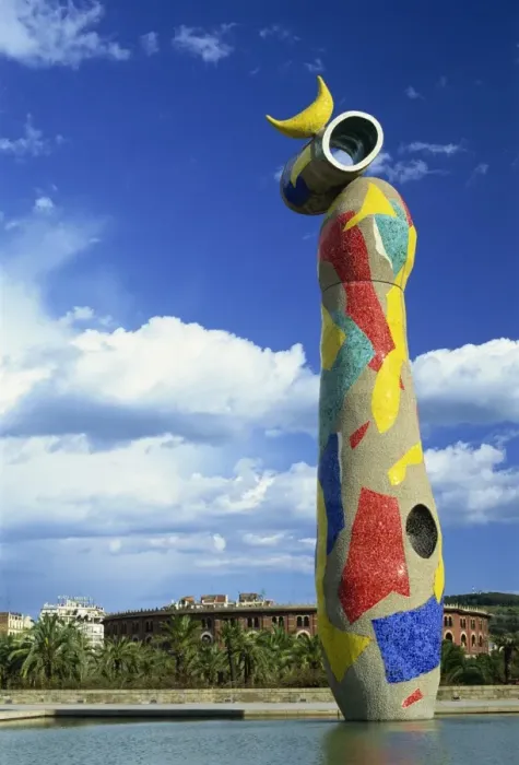 Framed Print : Brightly coloured sculpture by Joan Miro Framed Print : Brightly coloured sculpture by Joan Miro