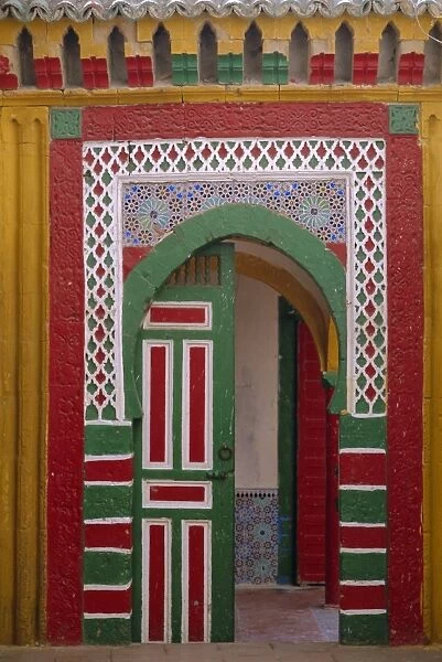 Brightly painted door in the Medina