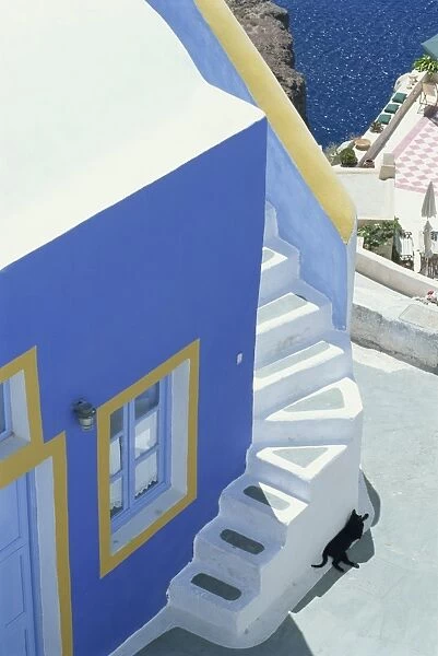 Detail of brightly painted house