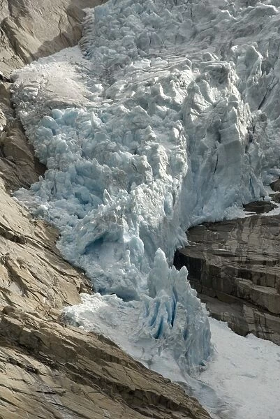 Briksdal Glacier (Briksdalsbreen), western Josterdalsbreen, Olden, Norway, Scandinavia, Europe