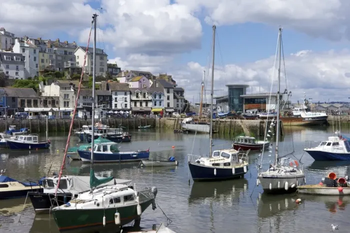 Framed Print : Brixham harbour, Devon, England, United Kingdom, Europe Framed Print : Brixham harbour, Devon, England, United Kingdom, Europe