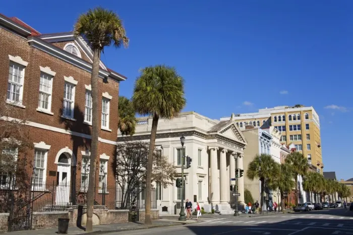 Framed Print : Broad Street, Charleston, South Carolina, United States of America, North America Framed Print : Broad Street, Charleston, South Carolina, United States of America, North America