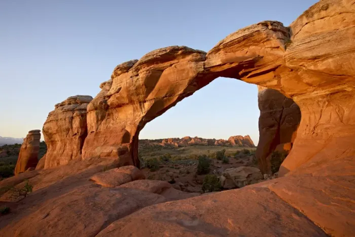 Framed Print : Broken Arch at dawn
