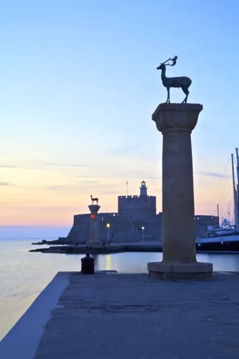 Framed Print : Bronze Doe and Stag statues at the entrance of Mandraki Harbour, Rhodes, Dodecanese Framed Print : Bronze Doe and Stag statues at the entrance of Mandraki Harbour, Rhodes, Dodecanese