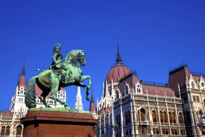 Framed Print : Bronze equestrian Monument of Ferenc II Rakoczi, Prince of Transylvania, in front of Hungarian Parliament Building, Budapest, Hungary, Europe Framed Print : Bronze equestrian Monument of Ferenc II Rakoczi, Prince of Transylvania, in front of Hungarian Parliament Building, Budapest, Hungary, Europe