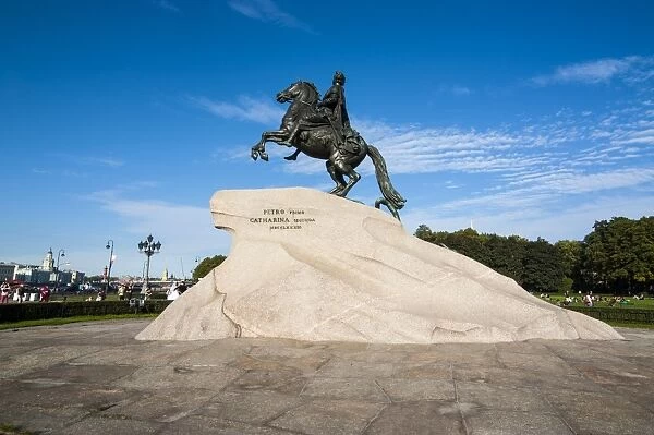 Bronze Horseman statue in St. Petersburg, Russia, Europe