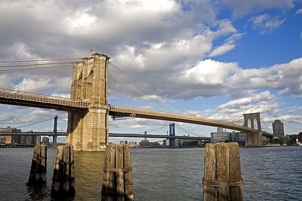 Brooklyn Bridge and Brooklyn Heights skyline viewed