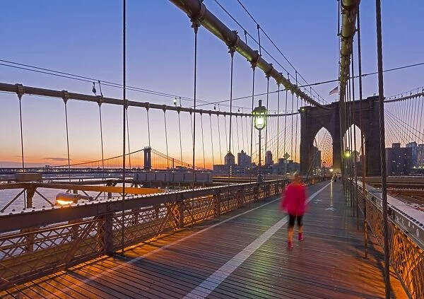 Brooklyn Bridge and Manhattan Bridge beyond, Manhattan, New York, United States of America