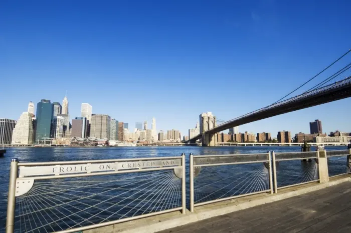 Framed Print : Brooklyn Bridge and Manhattan from Fulton Ferry Landing Framed Print : Brooklyn Bridge and Manhattan from Fulton Ferry Landing