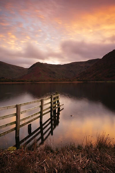 Brothers Water at sunset, Dovedale, Lake District, Cumbria, England, United Kingdom