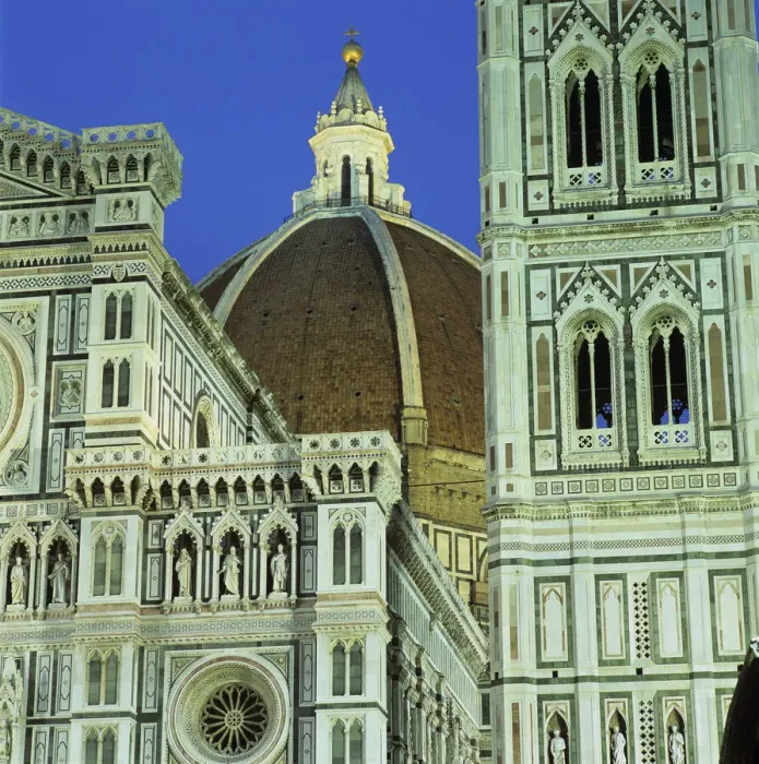 Framed Print : Brunelleschis dome and exterior of the Duomo floodlit at night Framed Print : Brunelleschis dome and exterior of the Duomo floodlit at night