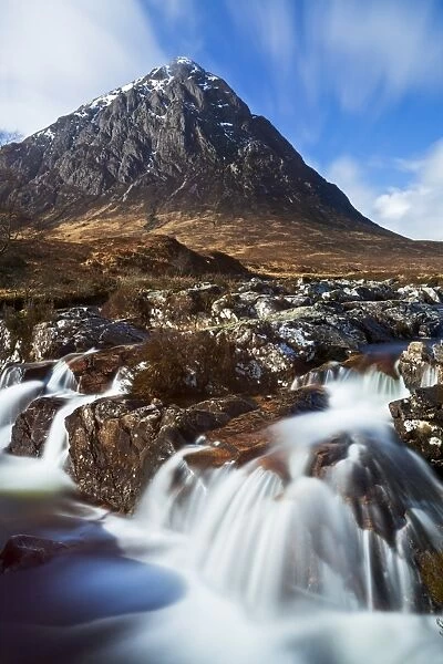Buachaille Etive Mor and the River Coupall at the head of Glen Etive, Rannoch Moor
