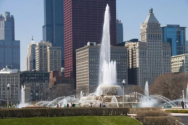 Buckingham Fountain in Grant Park, Chicago, Illinois, United States of America