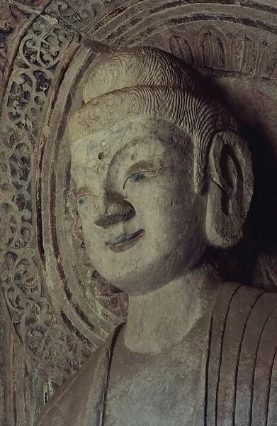 Buddha, Cave N. 3, one of the earliest at Longmen, completed between 641 and 650 AD