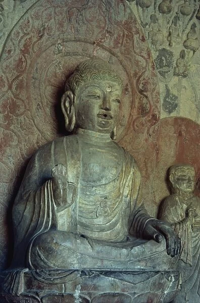 Buddha, Cave N. 9, Tang Dynasty, completed 680AD, Longmen Buddhist Caves