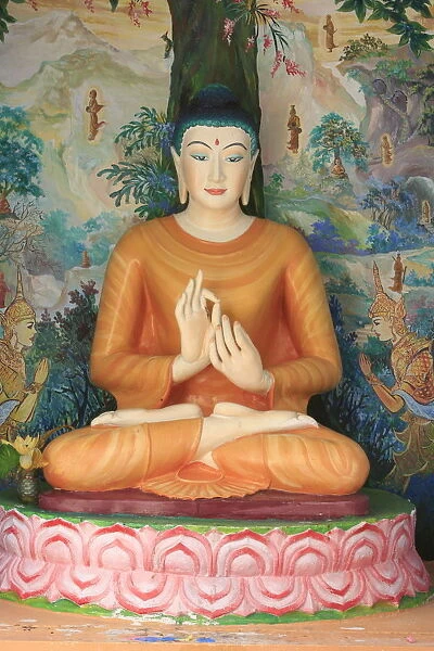Buddha, Dharmikarama temple, Penang, Malaysia, Southeast Asia, Asia