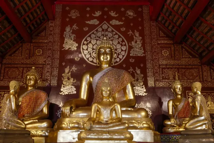 Framed Print : Buddha and disciple statues in Wat Pan Ping, Chiang Mai, Thailand, Southeast Asia, Asia Framed Print : Buddha and disciple statues in Wat Pan Ping, Chiang Mai, Thailand, Southeast Asia, Asia