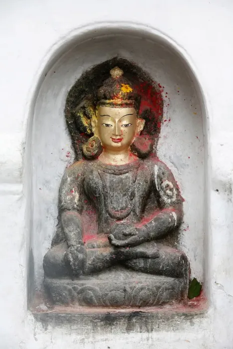 Framed Print : Buddha of knowledge, Swayambhunath Temple, Kathmandu, Nepal, Asia Framed Print : Buddha of knowledge, Swayambhunath Temple, Kathmandu, Nepal, Asia