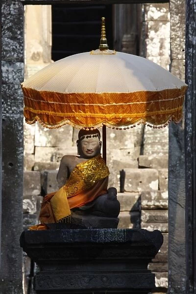 Buddha statue at Bayon Temple, Angkor, Siem Reap, Cambodia, Indochina, Southeast Asia