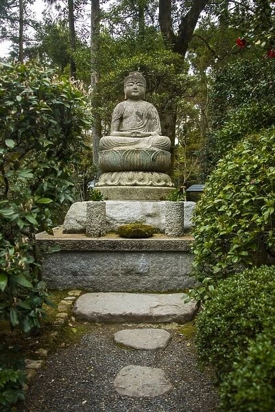 Buddha statue in the Ryoan-ji Temple, UNESCO World Heritage Site, Kyoto, Japan, Asia