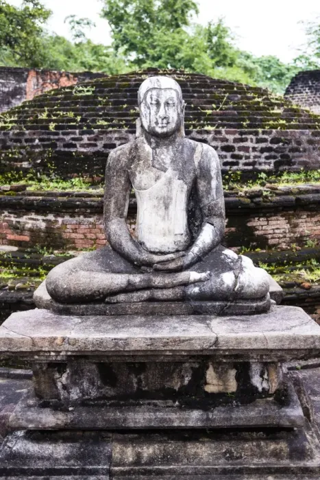 Framed Print : Buddha statue at Vatadage in Polonnaruwa Quadrangle, UNESCO World Heritage Site, Sri Lanka, Asia