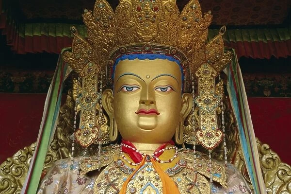 Buddha statue, Xiaozhao temple, Lhasa, Tibet, China, Asia