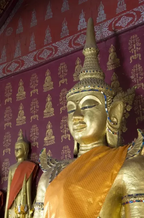 Framed Print : Buddha statues in the main temple, Wat Saen, Luang Prabang, Laos, Indochina, Southeast Asia, Asia Framed Print : Buddha statues in the main temple, Wat Saen, Luang Prabang, Laos, Indochina, Southeast Asia, Asia