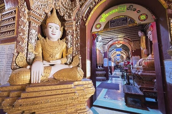 Buddha statues, Thanboddhay Paya temple, Monywa, Myanmar (Burma), Asia
