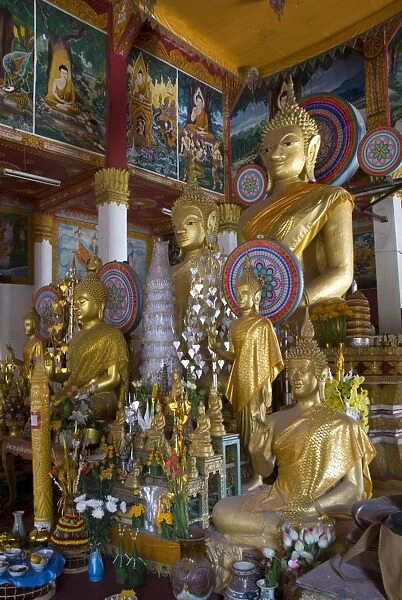 Buddha statues, Wat Hai Sok, Vientiane, Laos, Indochina, Southeast Asia, Asia