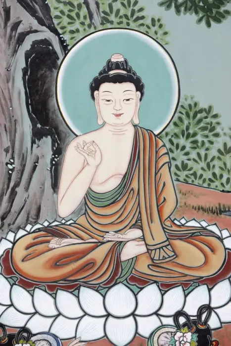 Framed Print : The Buddha teaching depicted in the Life of Buddha, Seoul, South Korea, Asia Framed Print : The Buddha teaching depicted in the Life of Buddha, Seoul, South Korea, Asia