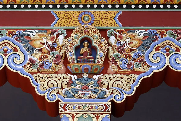 Detail of Buddha, Temple of the Thousand Buddhas, Dashang Kagyu Ling congregation