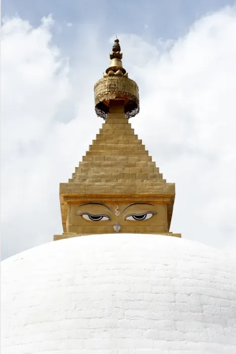 Framed Print : Buddhas eyes on stupa in the grounds of Khamsum Yulley Namgyal, consecrated in 1999 Framed Print : Buddhas eyes on stupa in the grounds of Khamsum Yulley Namgyal, consecrated in 1999