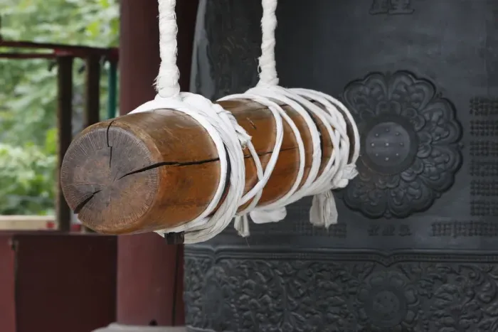 Framed Print : Detail of Buddhist bell, Seoul, South Korea, Asia