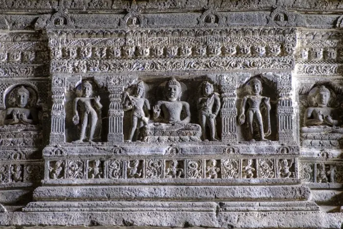 Framed Print : Buddhist carvings at the Ajanta Cave, UNESCO World Heritage Site, Maharashtra, India Framed Print : Buddhist carvings at the Ajanta Cave, UNESCO World Heritage Site, Maharashtra, India