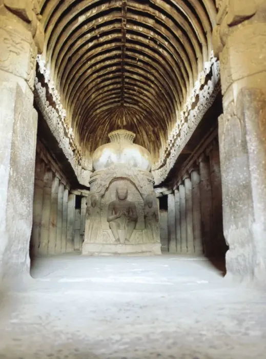 Framed Print : Buddhist Chaitya Hall in cave 10 Framed Print : Buddhist Chaitya Hall in cave 10