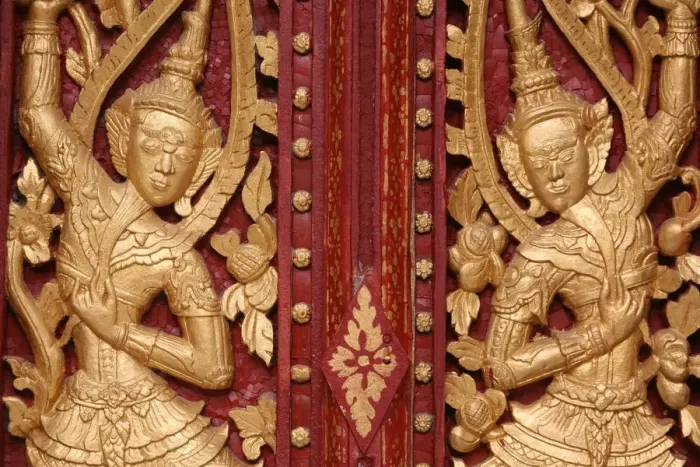 Framed Print : Buddhist deities at Wat Siphoutthabath, Luang Prabang, Laos, Indochina, Southeast Asia Framed Print : Buddhist deities at Wat Siphoutthabath, Luang Prabang, Laos, Indochina, Southeast Asia