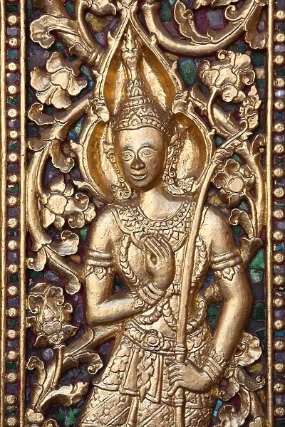 Buddhist deity at Wat Sene temple, Luang Prabang, Laos, Indochina, Southeast Asia, Asia