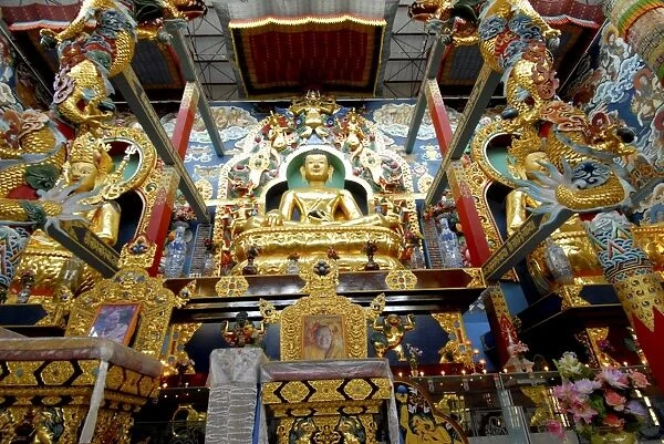 Buddhist Golden Temple in Bylakuppe, Coorg, Karnataka, India, Asia