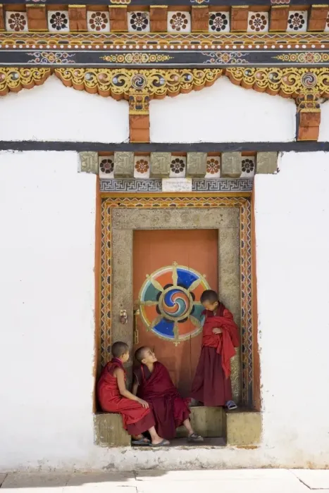 Framed Print : Buddhist monks, Paro Dzong, Paro, Bhutan, Asia Framed Print : Buddhist monks, Paro Dzong, Paro, Bhutan, Asia
