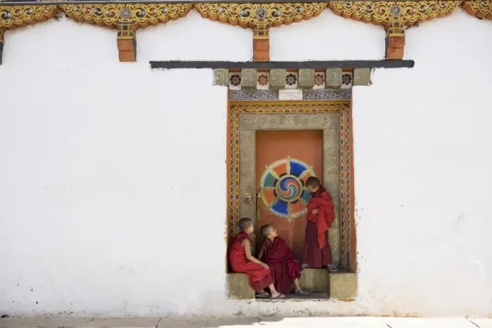Framed Print : Buddhist monks, Paro Dzong, Paro, Bhutan, Asia Framed Print : Buddhist monks, Paro Dzong, Paro, Bhutan, Asia